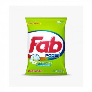 Fab Detergente en polvo Fab Antibacterial 400 gramos  5.60 kg