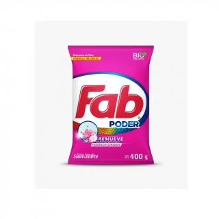 Fab Detergente en Polvo Fab Toque Suavizante 400 gramos  0.00 kg