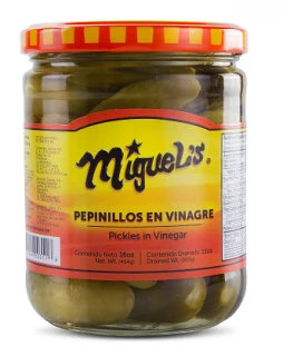 Miguels Pepinillos enteros Miguels 16 oz 2.00 oz